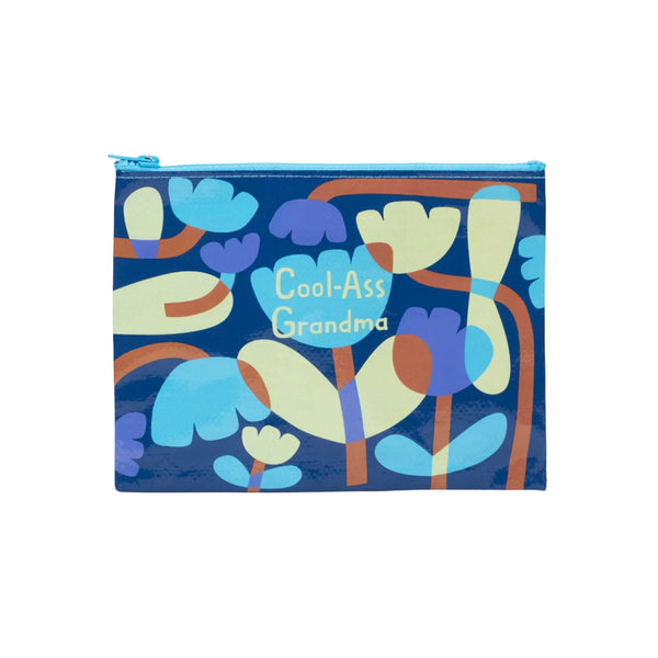 Blue Q Recycled Zipper Pouch - Cool Grandma