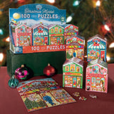 eeBoo 100pc Puzzle: Christmas Market Assortment