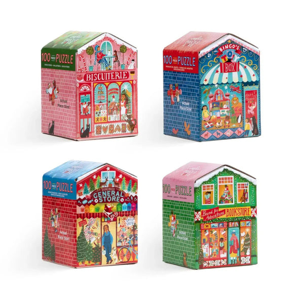 eeBoo 100pc Puzzle: Christmas Market Assortment