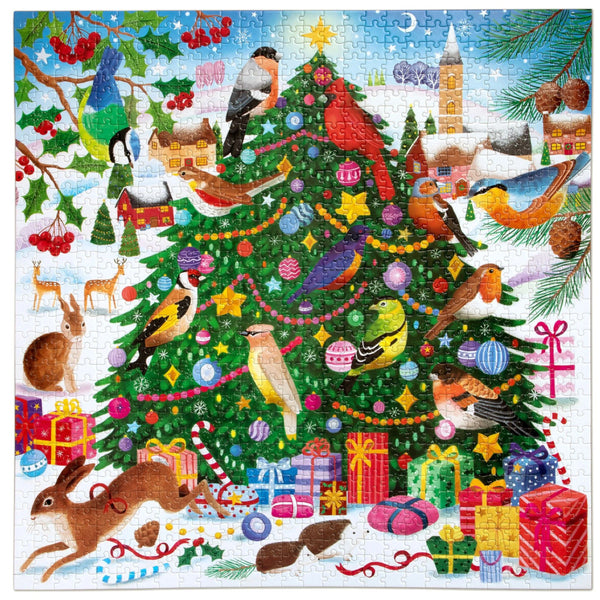 eeBoo 1000pc Puzzle - Christmas Songbirds