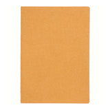 Orange notebook with 'Our Story' embossed on it against a white background