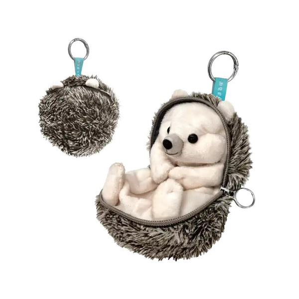 Bandai-Namco Sun-Star Marumaruz Round Pouch Hedgehog - Brown