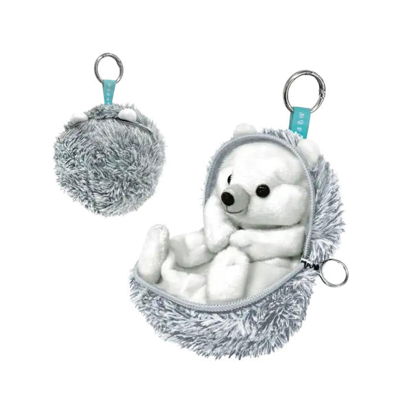 Bandai-Namco Sun-Star Marumaruz Round Pouch Hedgehog - Grey