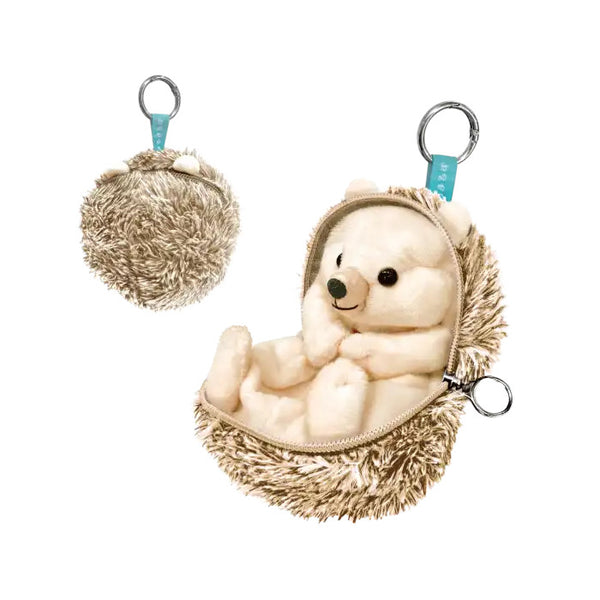 Bandai-Namco Sun-Star Marumaruz Round Pouch Hedgehog - Beige