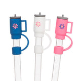 Abbott Slurpp Jumbo Tumbler Straws with Silicone Caps 3pk - Drink Bottle Caps