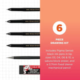 Sakura Pigma Sensei 6pk Manga Drawing Set