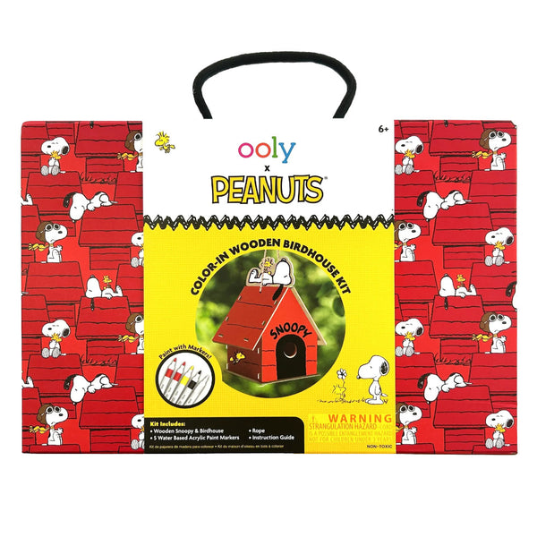 Ooly x Peanuts Colour-In Wooden Birdhouse Kit