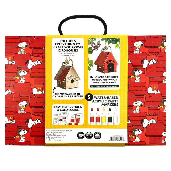 Ooly x Peanuts Colour-In Wooden Birdhouse Kit