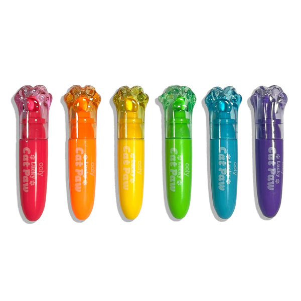 Ooly Lucky Cat Paw Scented Neon Highlighters Set of 6