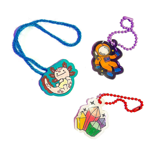 Ooly Shrink-Its! DIY Shrink Art Kit - Glow Buddies, 20 Charms