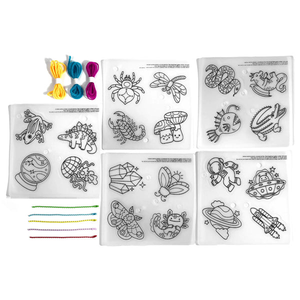 Ooly Shrink-Its! DIY Shrink Art Kit - Glow Buddies, 20 Charms
