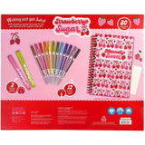 Ooly Strawberry Sugar Writing Kit 15pc Notebook, Scented Pens & Highlighters