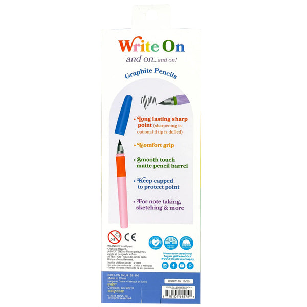 Ooly Write On Graphite Pencils and Eraser 3pc Set