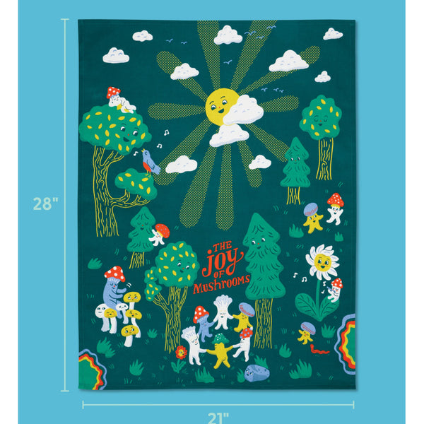 Blue Q Dish Towel - The Joy Of Mushrooms