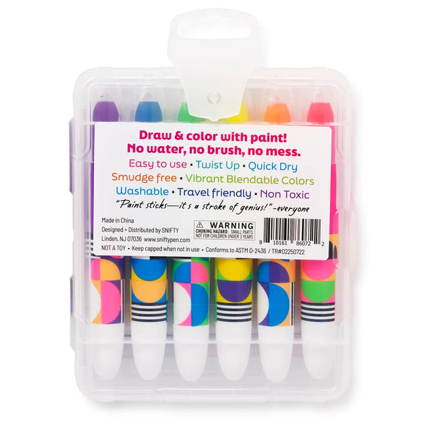 Snifty Geo Sticks Paint Sticks 6pk - Neon