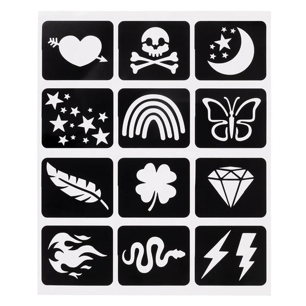 Snifty Tattoo Flair Markers 10pk Metallic + Stencils