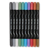 Snifty Tattoo Flair Markers 10pk Metallic + Stencils