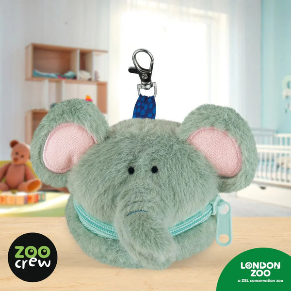 Make Believe Ideas Zoo Crew Zippazoo Bag Buddies Pouch - Elephant
