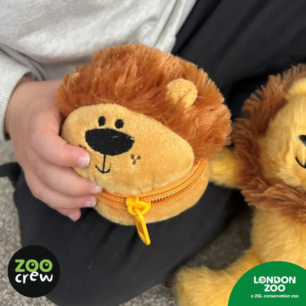 Make Believe Ideas Zoo Crew Zippazoo Bag Buddies Pouch - Lion