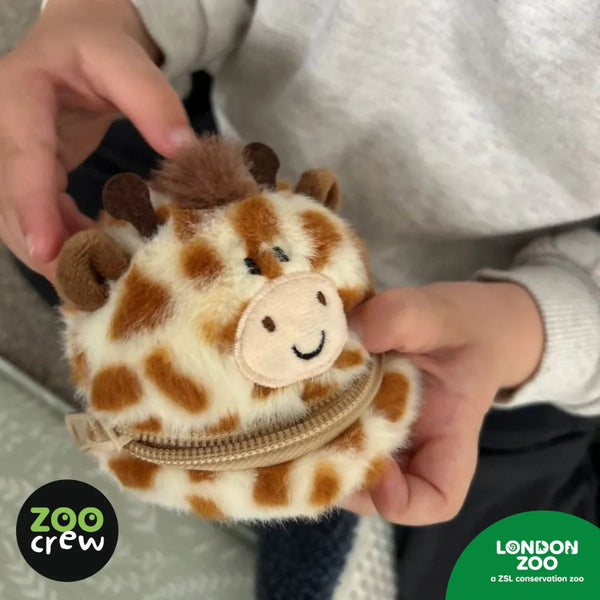 Make Believe Ideas Zoo Crew Zippazoo Bag Buddies Pouch - Giraffe