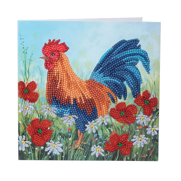 Crystal Art Card Kit - Cockeral in the Field