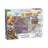 Crystal Art Locked Diary Kit - Kitten Clouds