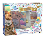 Crystal Art Locked Diary Kit - Kitten Clouds