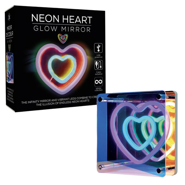 Funtime Neon Heart Glow Mirror
