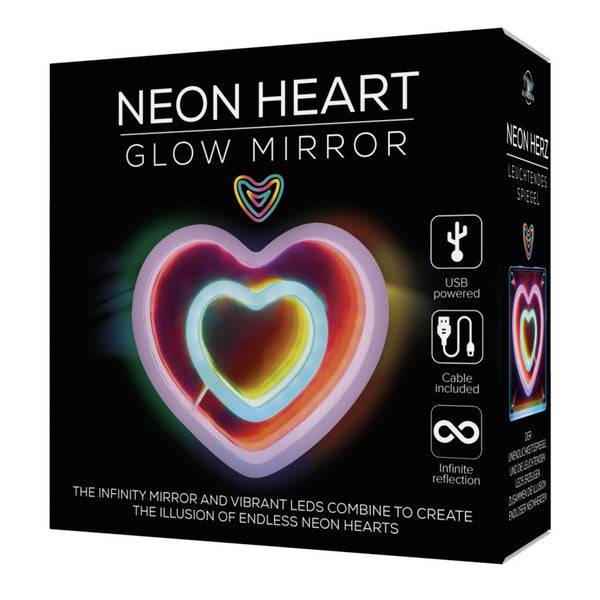 Funtime Neon Heart Glow Mirror