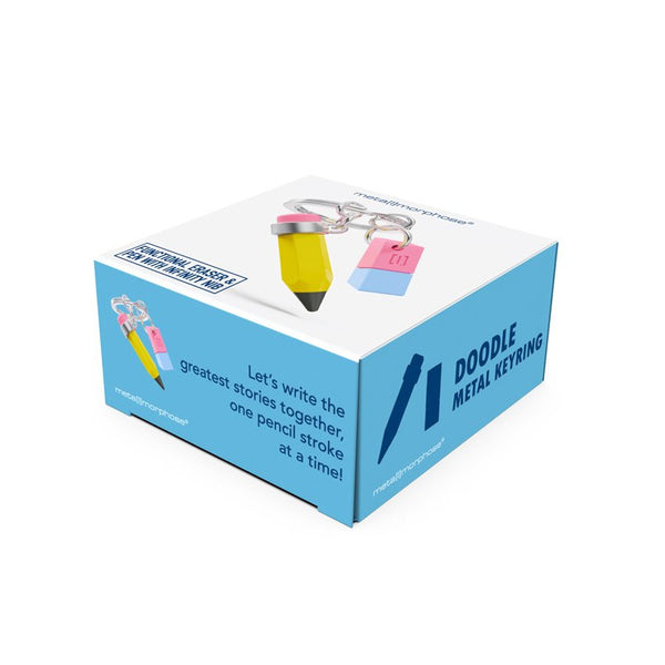 Metalmorphose Doodle Mini Pencil & Eraser Keychain