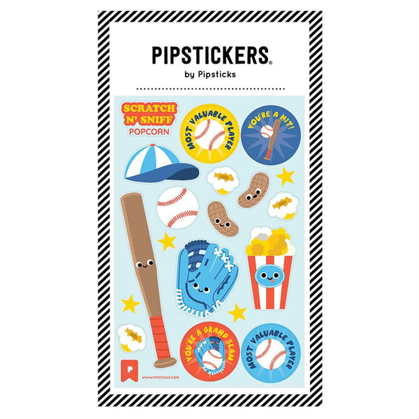 Pipsticks PipStickers Set - Scratch n' Sniff Play Ball, Popcorn Scent