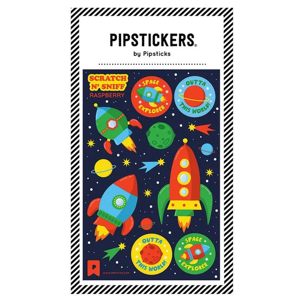 Pipsticks PipStickers Set - Scratch n' Sniff Outta This World, Raspberry Scent