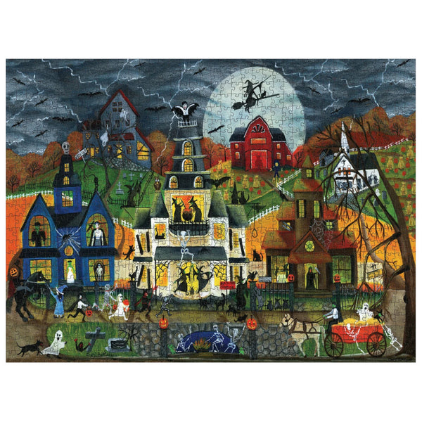 Pomegranate 1000pc Puzzle - Halloween Spooky Street