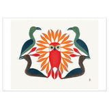 Pomegranate Birthday Greeting Card - Kenojuak Ashevak: Loons Protect Owl