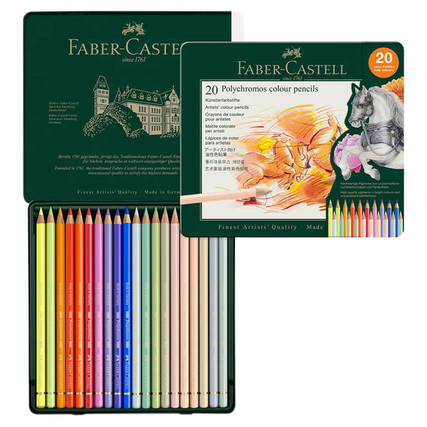Faber Castell Polychromos Artists' Colour Pencils - Tin of 20