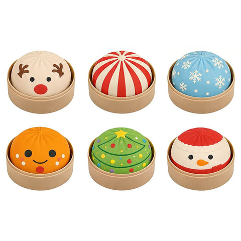 CTG Fidget Stress Toy, Squishy Dumpling Surprise - Christmas, Assorted