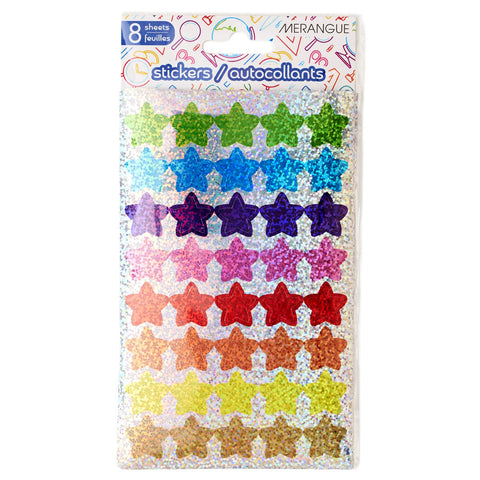 Merangue Sticker Pack 320pk Glitter Stars