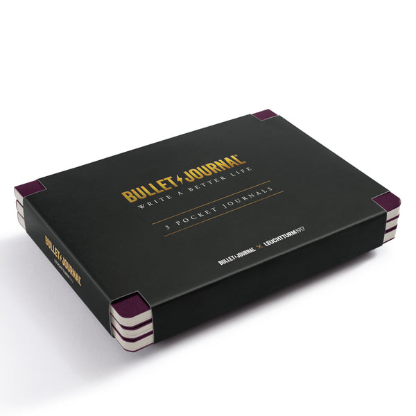 Leuchtturm1917 Bullet Journal, Pocket 3pk - Purple