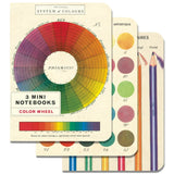 Cavallini Mini (A6) Notebook Set 3pk - Colour Wheel, Mixed Paper 4x5.5" 96pg