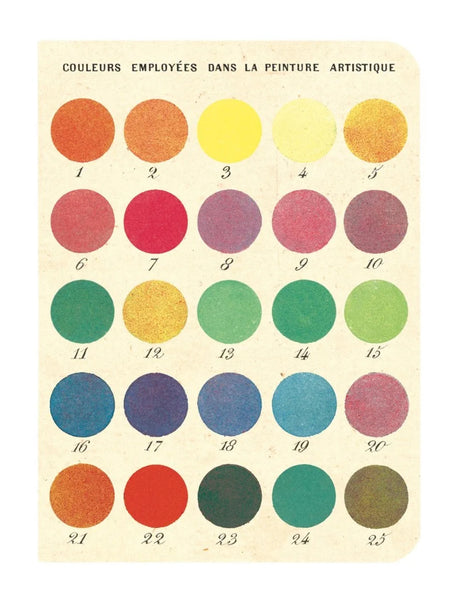 Cavallini Mini (A6) Notebook Set 3pk - Colour Wheel, Mixed Paper 4x5.5" 96pg