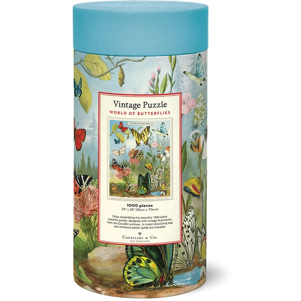 Cavallini 1000pc Vintage Puzzle - World of Butterflies