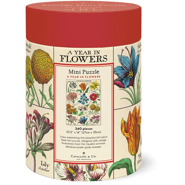 Cavallini 240pc Vintage Puzzle - A Year in Flowers