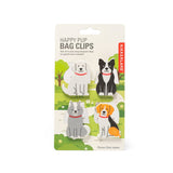 Kikkerland Happy Pup Bag Clips 4pk
