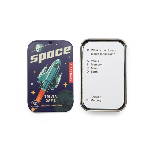 Kikkerland Space Trivia Tin