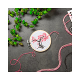 Kikkerland Mini Cross Stitch Embroidery Kit - Cherry Blossom