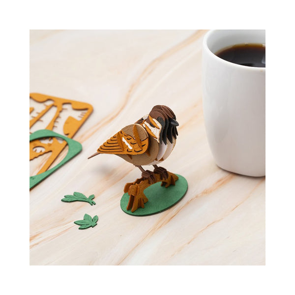 Kikkerland 3D Wooden Puzzle - Sparrow