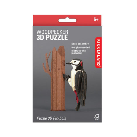 Kikkerland 3D Wooden Puzzle - Woodpecker