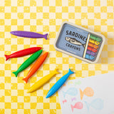 Kikkerland Sardines Crayons 6pk