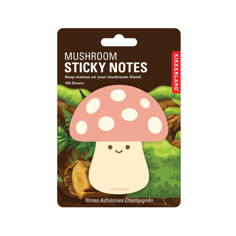 Kikkerland Sticky Note Pad - Mushroom