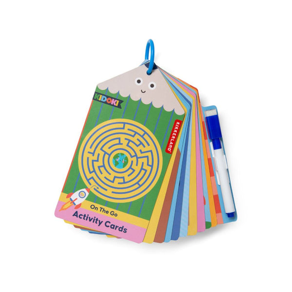 Kikkerland Kidoki Play & Erase Activity Cards 15pk